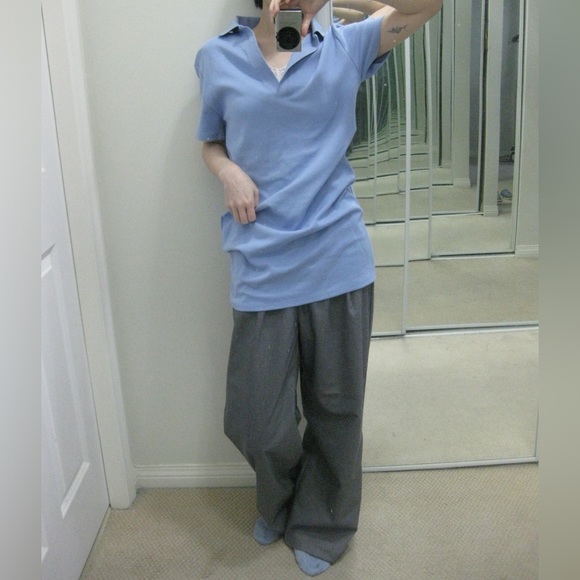 ZARA Blue Ribbed Polo Bodycon Mini Dress - Picture 5 of 11